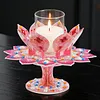 Diamond Art Mandala Lotus Rotating Candle Holder Home Decor