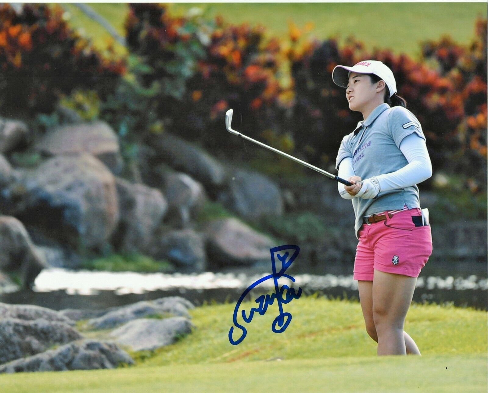 LPGA GOLFER SUZUKA YAMIGUCHI HAND SIGNED 8x10 Photo Poster painting C w/COA WOMEN'S GOLF PROOF