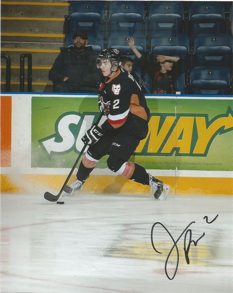 Calgary Hitmen Jake Bean Autographed Signed 8x10 Photo Poster painting COA B