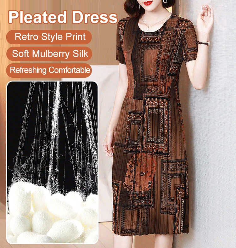 Fashionable Pleated Dress（50% OFF）