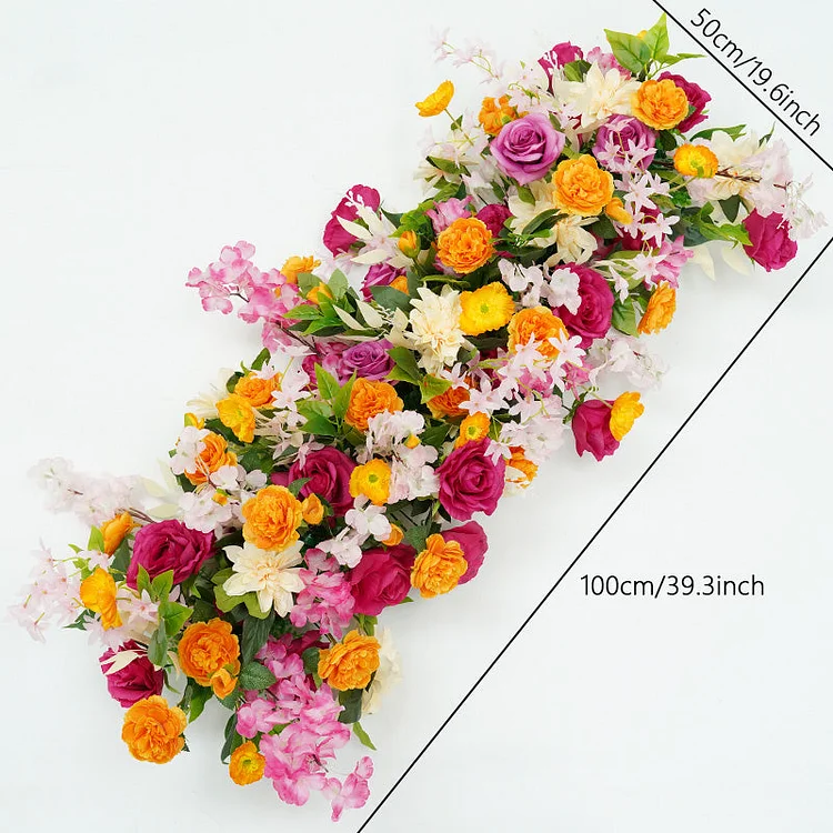 A7569 Colorful Wedding Backdrop Arch Floral Arrangement Event Decor