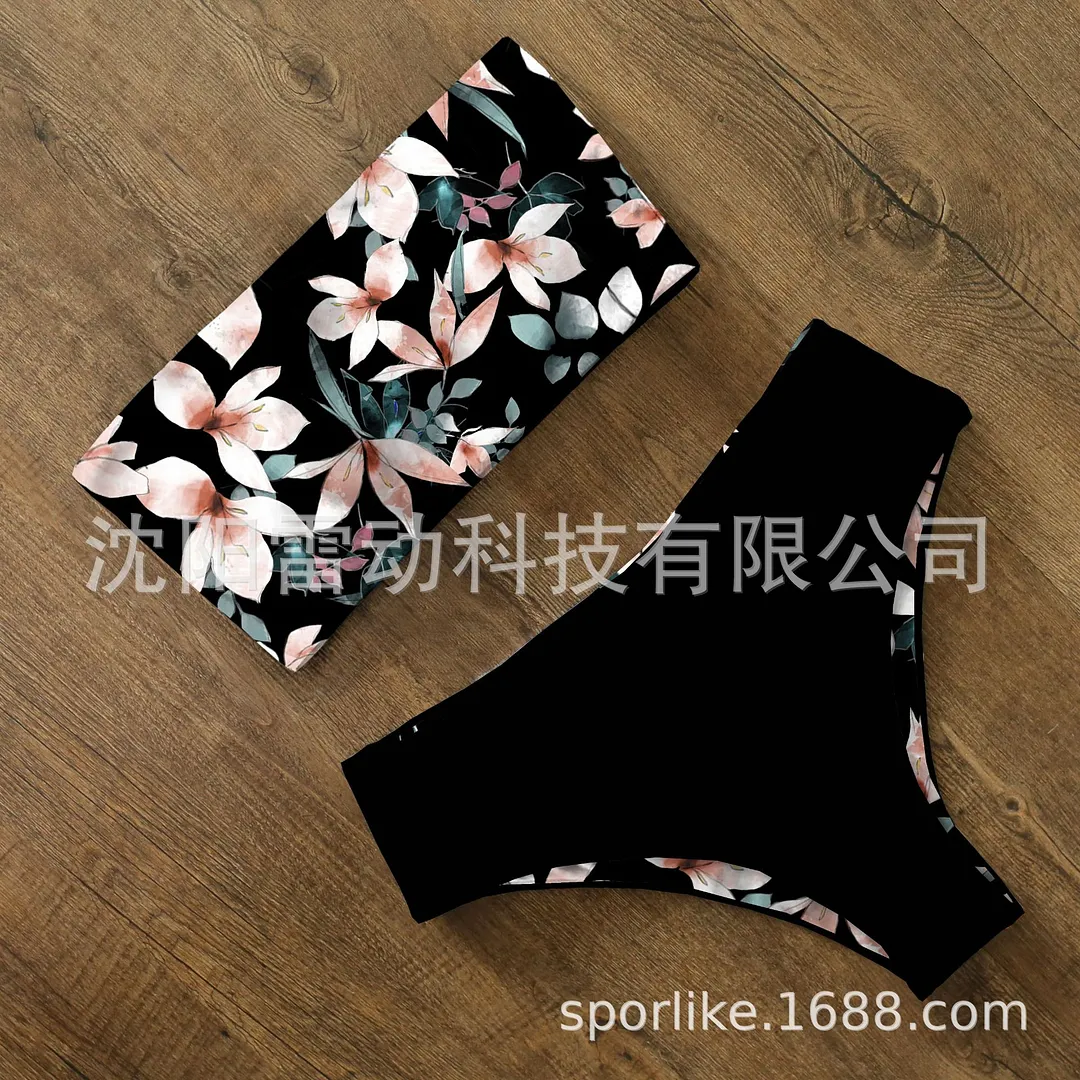 Brownm Swimsuit Lady Sexy Two-Wear Split Bikini Brae Shoulder 2025 New Swimwear