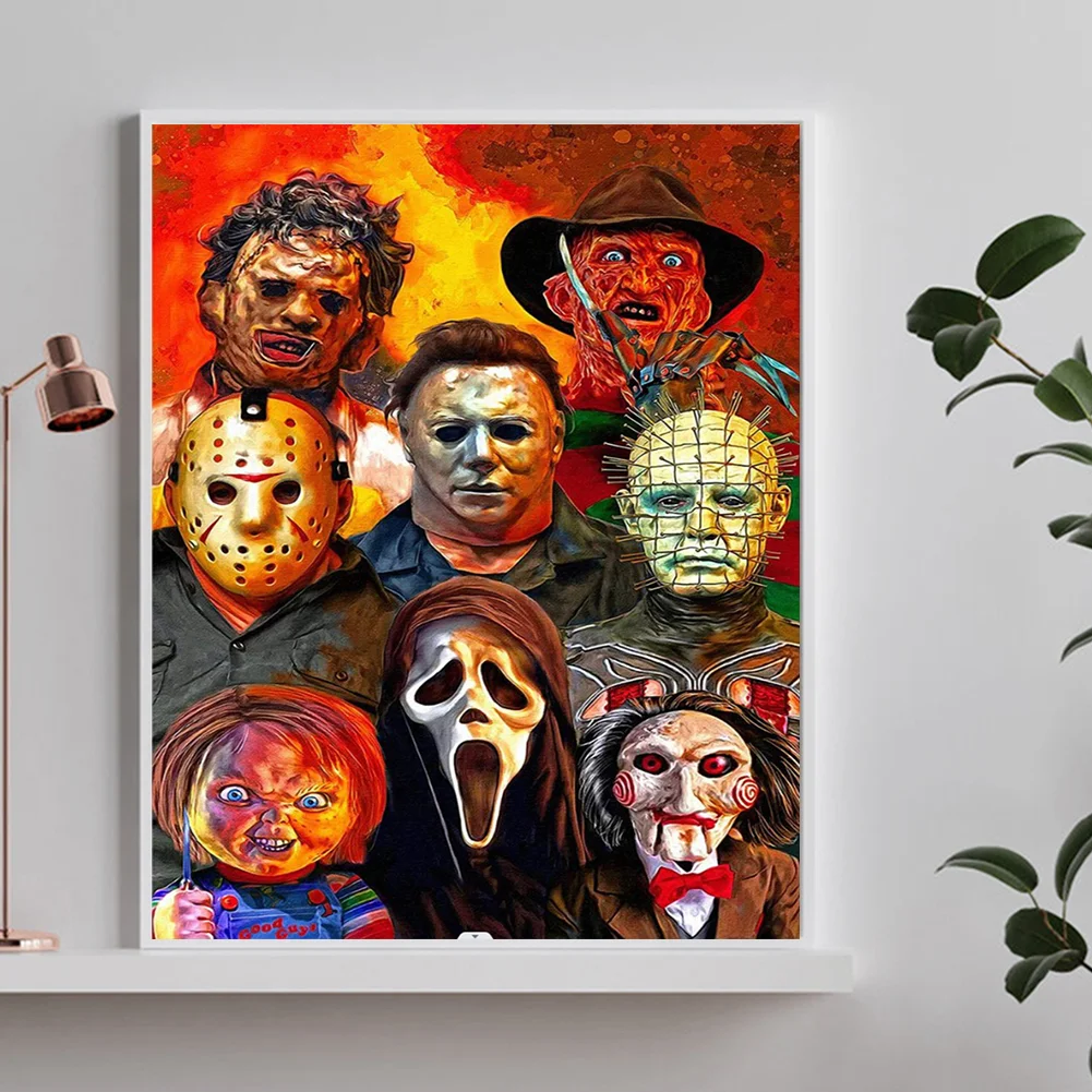 Diamond Painting - Full Round Drill - Horror Characters(Canvas|40*50cm)