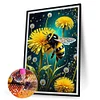 Abeille Et Fleur-Drille Ronde Peinture Diamant-30*45CM