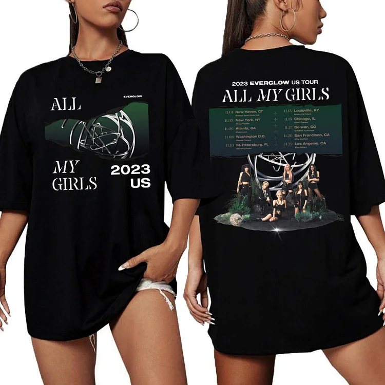 EVERGLOW World Tour All My Girls Vintage T-shirt