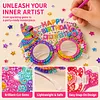 4pcs DIY Rhinestone Diamond Painting Glasses Frame No Lens (Birthday-2)