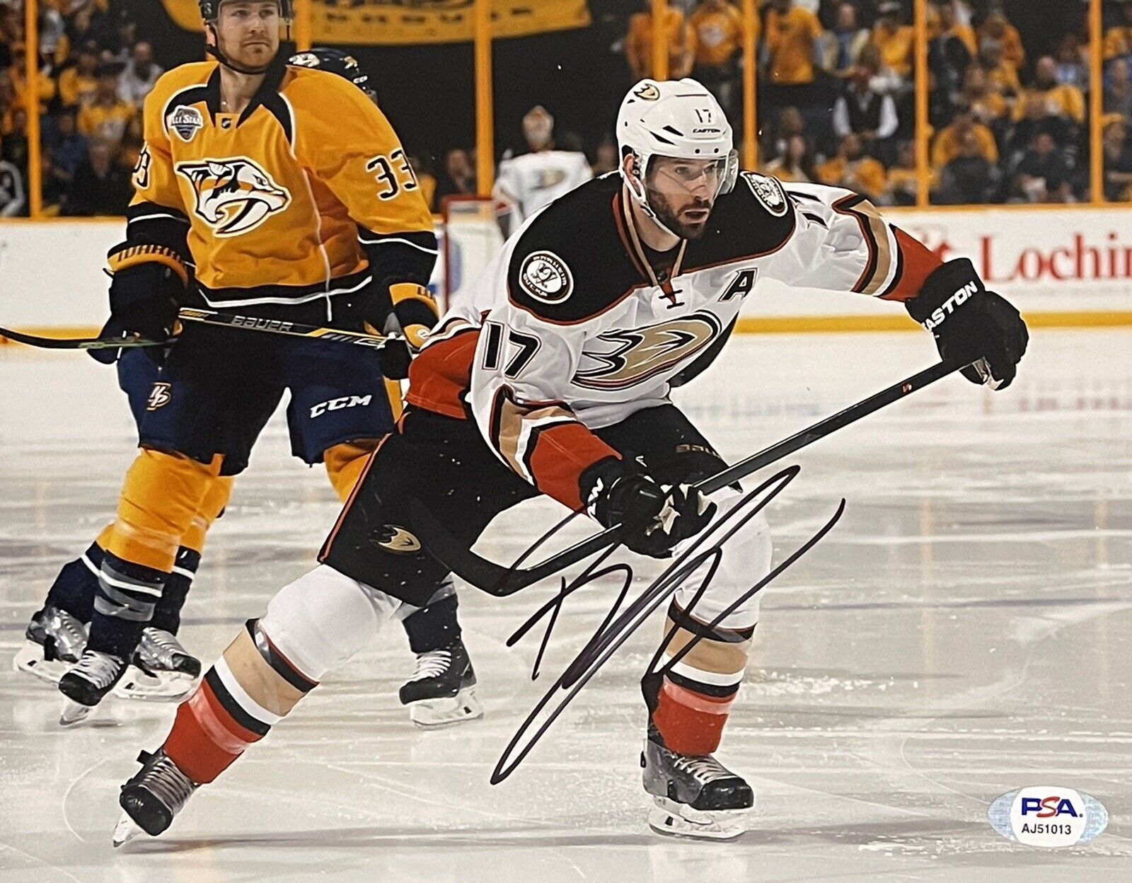 Ryan Kesler Signed Autographed 8x10 Photo Poster painting Anaheim Ducks Stanley Cup PSA/DNA