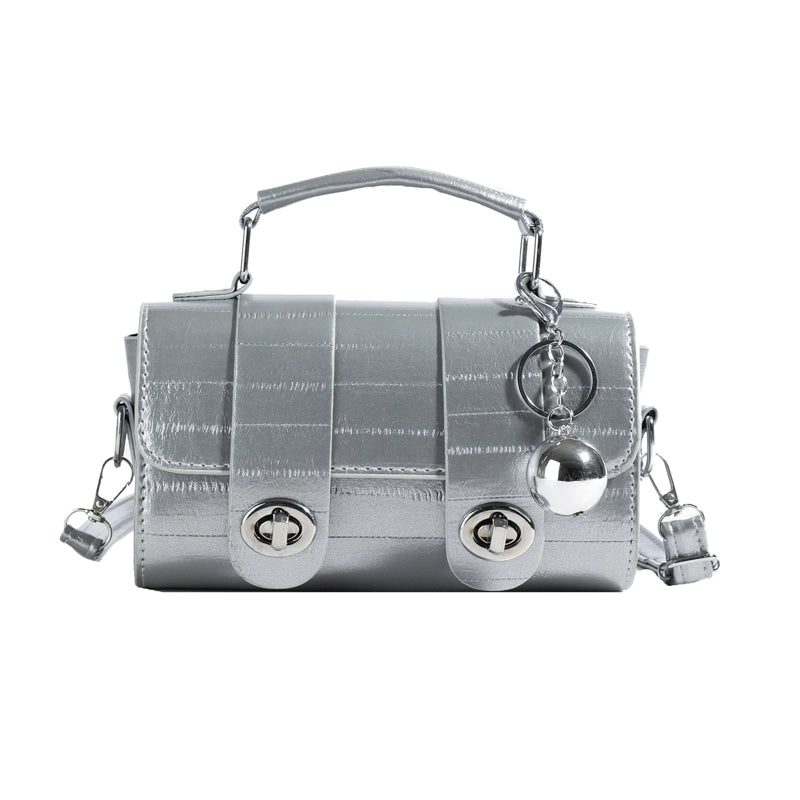 French Style Eel Pattern Handbag Trendy One-Shoulder Crossbody Bag Simple Artistic Small Square Bag