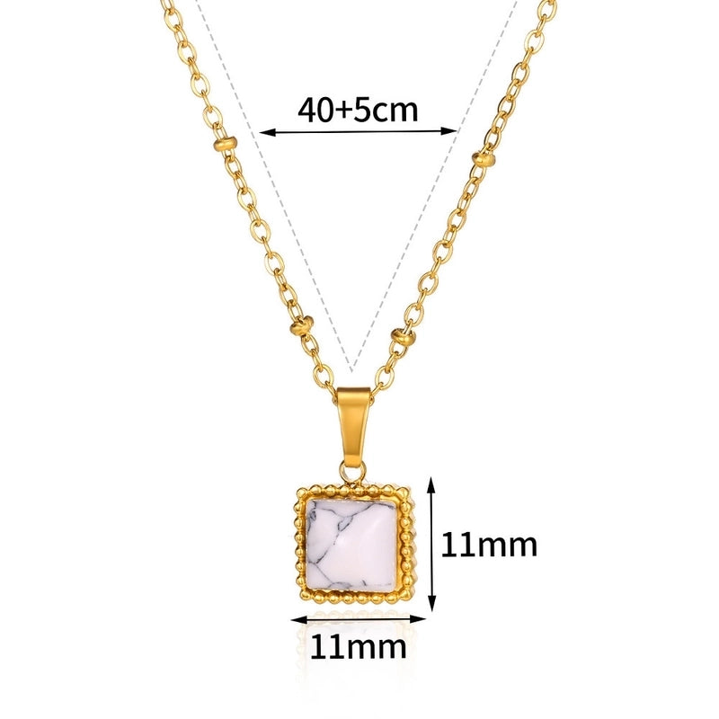 Bohemian Round 304 Stainless Steel Plating Pendant Necklace