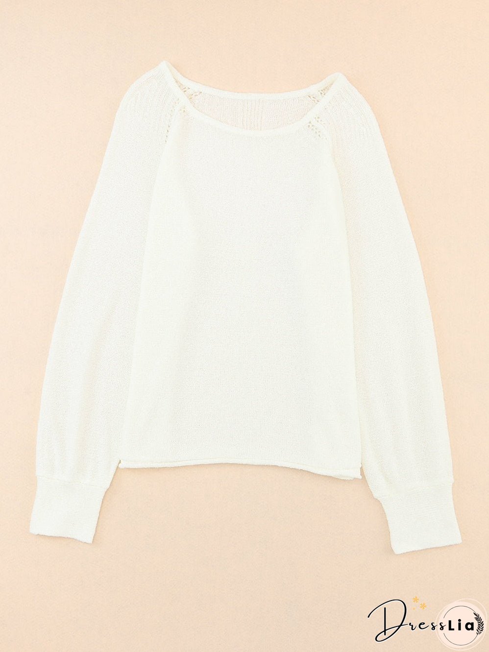 Cozy Brown Shoulder Cutout Sweater with Long Sleeves