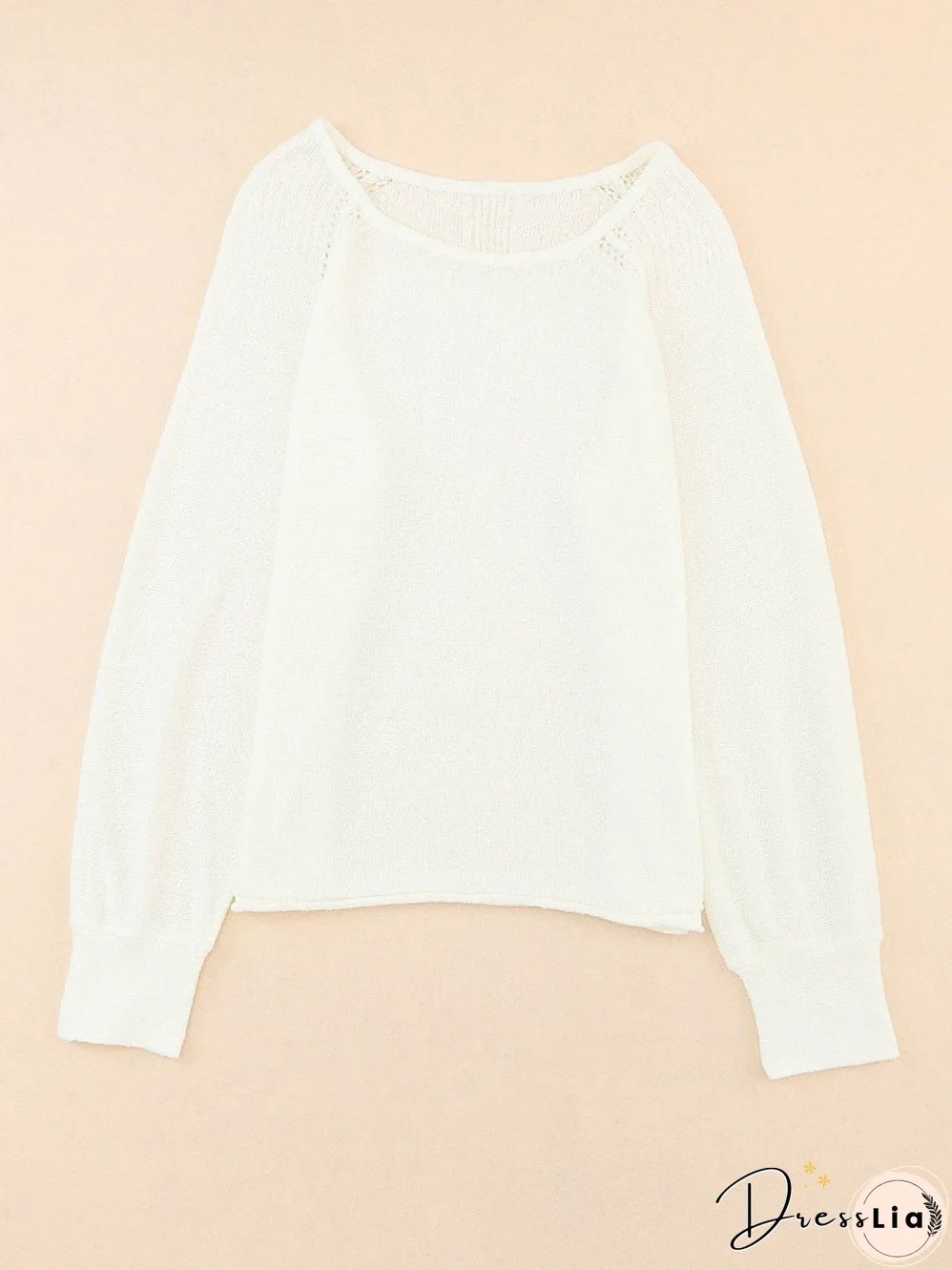 Cozy Brown Shoulder Cutout Sweater with Long Sleeves