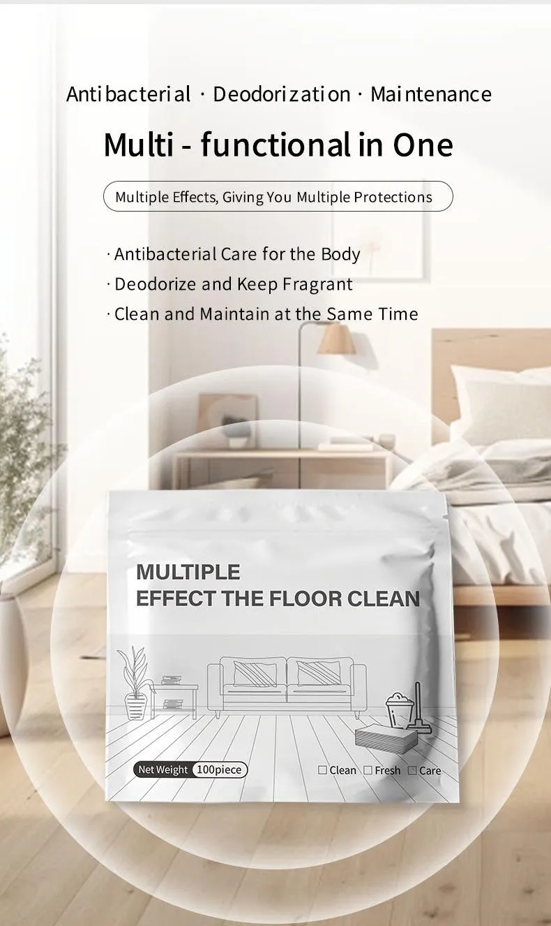 100 Piece Floor Cleaning Tablets Multi-Surface Cleaner for Hardwood Laminate Tile & RV Walls Antibacterial Deodorization Maintenance