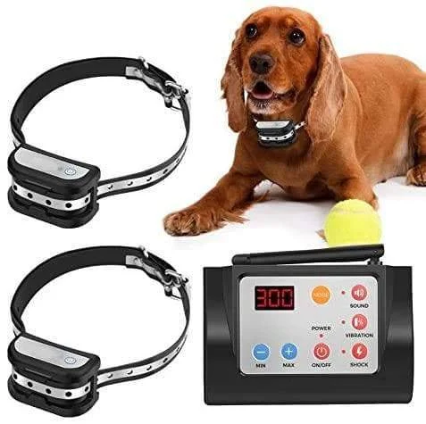 2-in-1 Electric Wireless Fence with Remote, Waterproof, 2 Collar Package