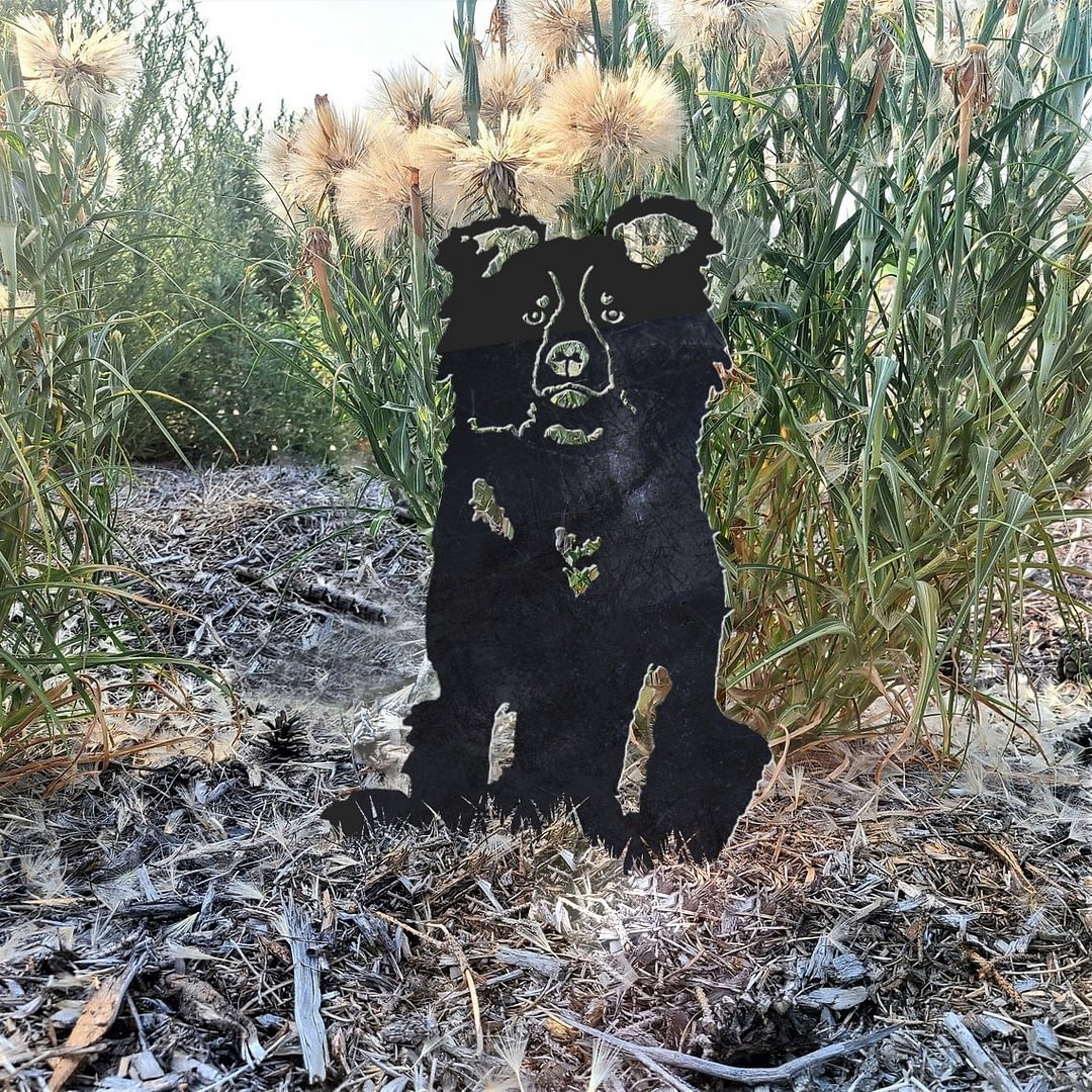 Border Collie Metal Silhouette
