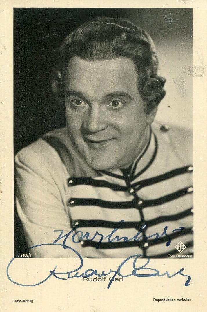 Rudolf Carl (+) autograph Austrian actor, signed Photo Poster painting