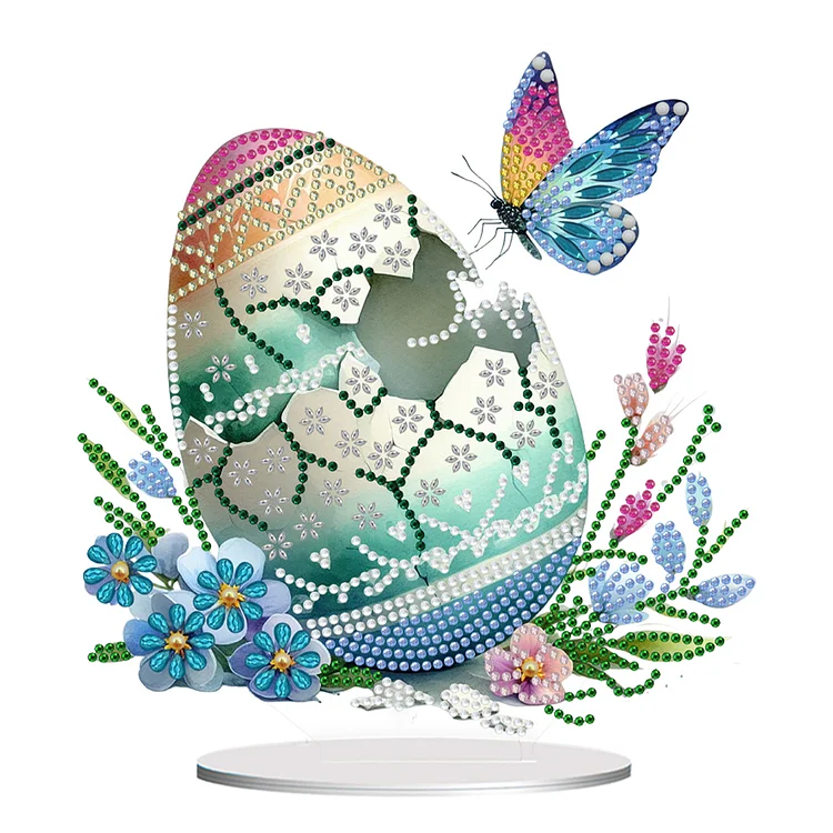 Acrylic Easter Egg Diamond Painting Tabletop Ornament Kit for Home Office  Decor