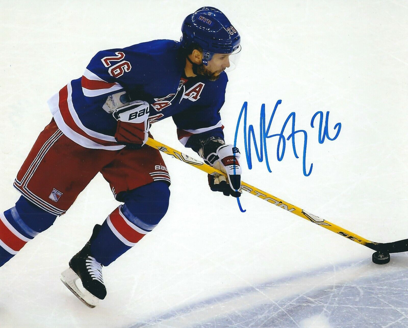 Signed 8x10 MARTIN ST. LOUIS New York Rangers Autographed Photo Poster painting - COA