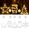 5 Pack Christmas Window Lights Decorations with Suction Cup Battery Powered LED Sucker Lamp Multifunctional Xmas Decorative Lights for Christmas Window Glass Wall Indoor Decorations