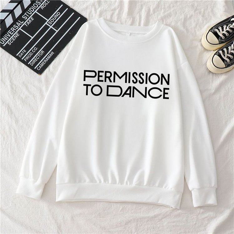 방탄소년단 Permission to Dance Print Sweatshirt