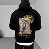 Horse Totem Design Casual Oversized Hoodie by Inlyline