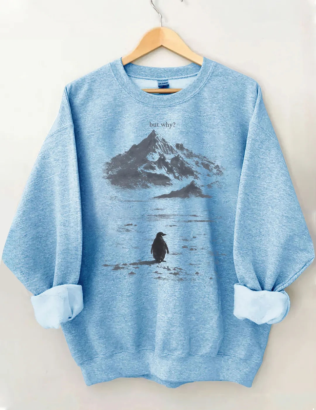 But Why Penguin Sweatshirt