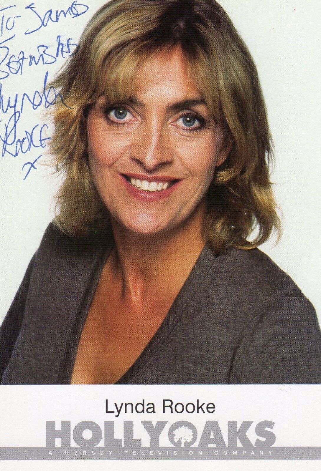 LINDA ROOKE AUTOGRAPH HOLLYOAKS TV SOAPS