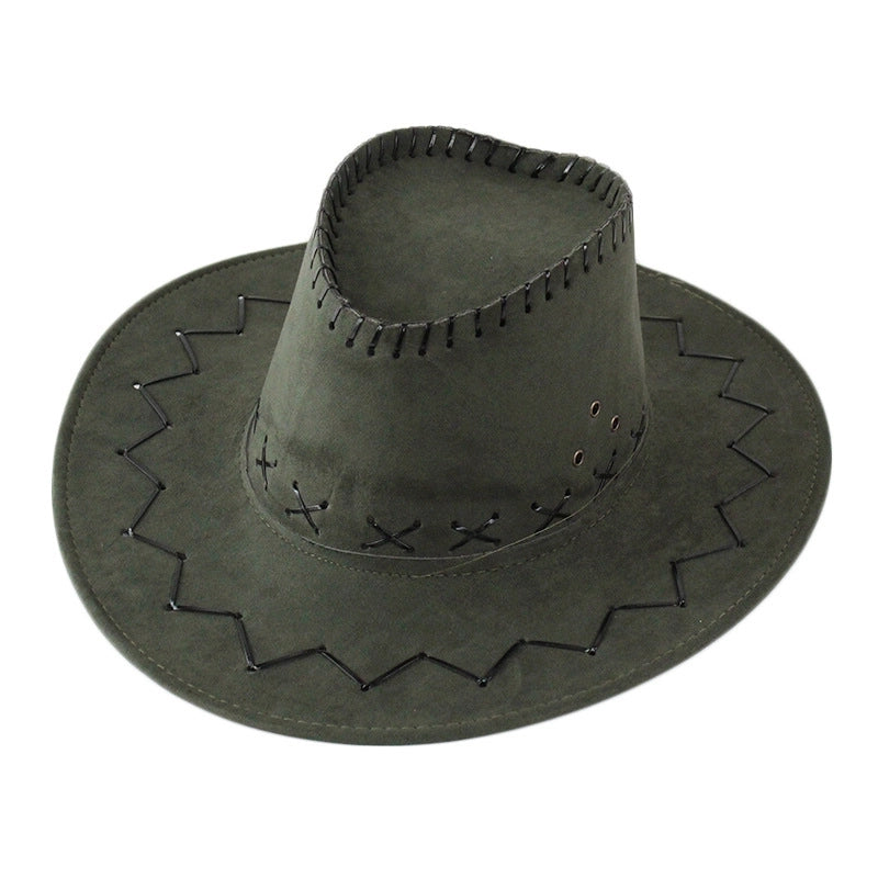 Western Cowboy Hat Knight Hat Men’s And Women’s Sun Hat Big Along Outdoor Performance Cowboy Hat Big Eaves Prairie Travel Hat