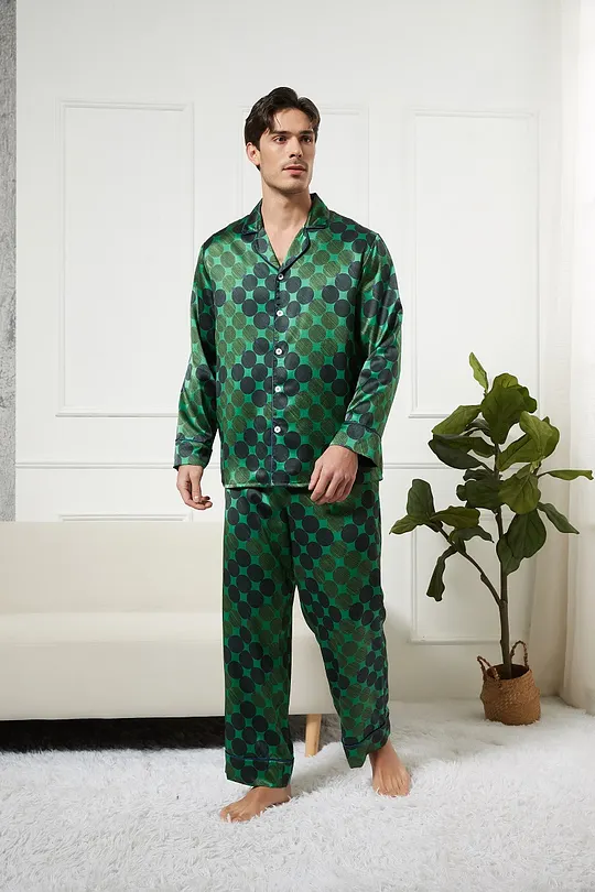Cicilin Pantalon Pyjama Homme Satin Soie - Vêtements Nuit Confortables