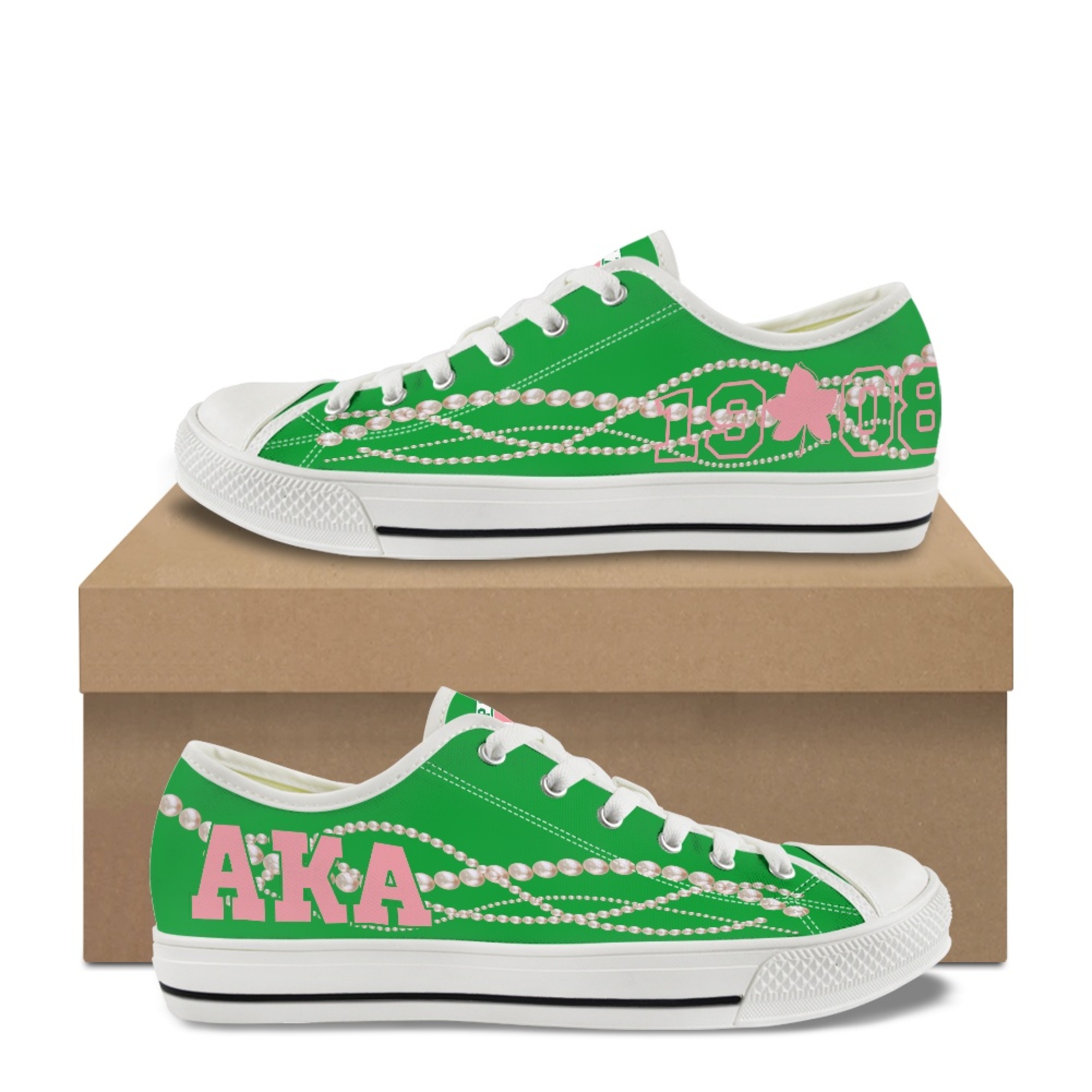 Fashion printed low-top canvas shoes