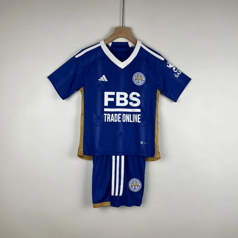 23-24 Kids Leicester City Soccer Jersey Home