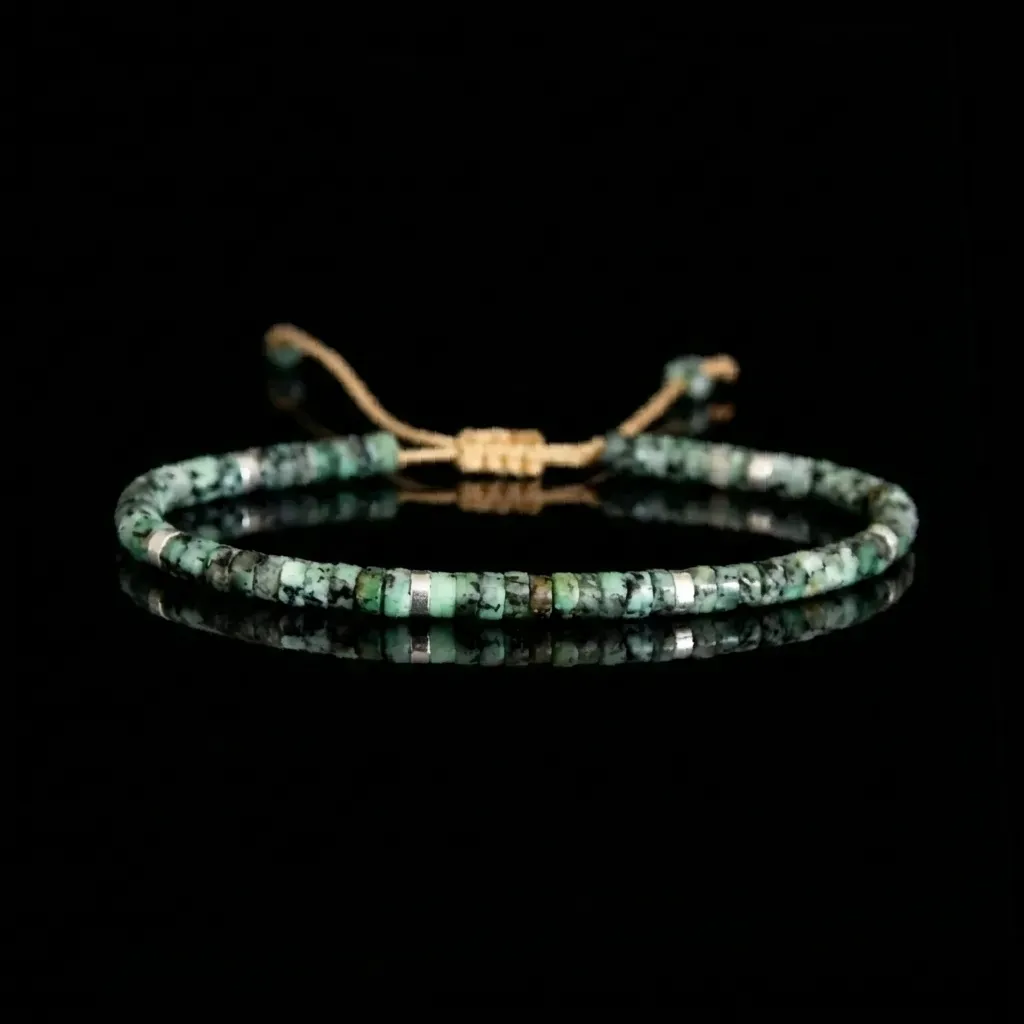 JiStones Verdant Aura | Natural Green Jade Adjustable Bracelet