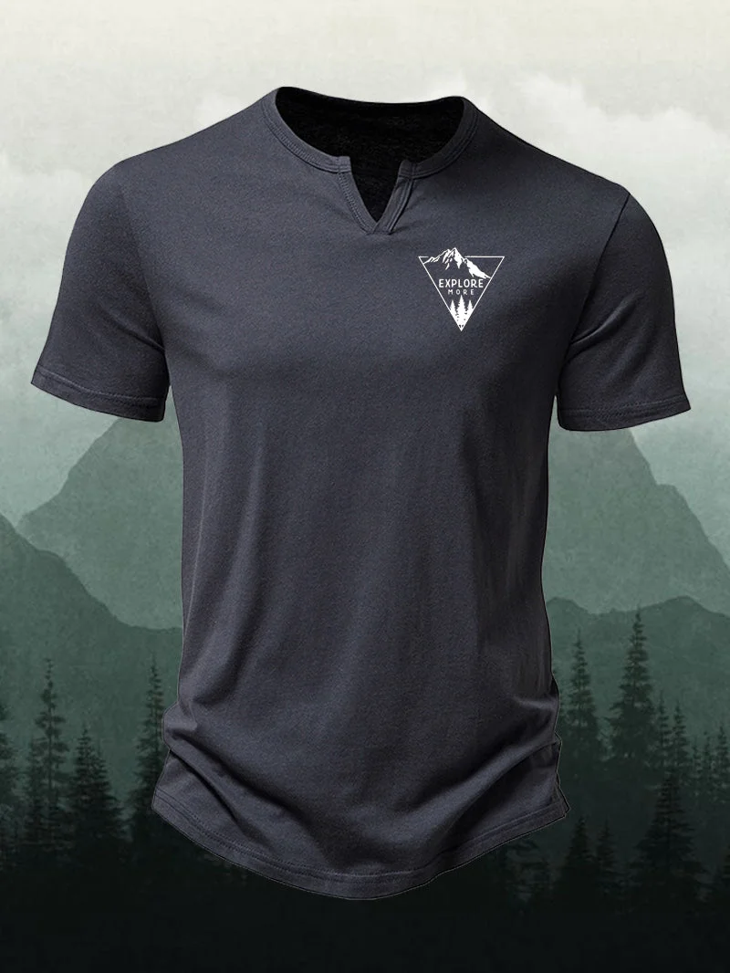 Men's Outdoor Exploration More V-neck Short-Sleeved Shirt in  mildstyles