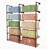 [US Local Warehouse] Industrial Pipe Shelf 5 Tier 72 Inch Industrial Wall Shelves with Solid Wood Plank Pipe Shelving Wall Mounted for Kitchen and Bar Shelving