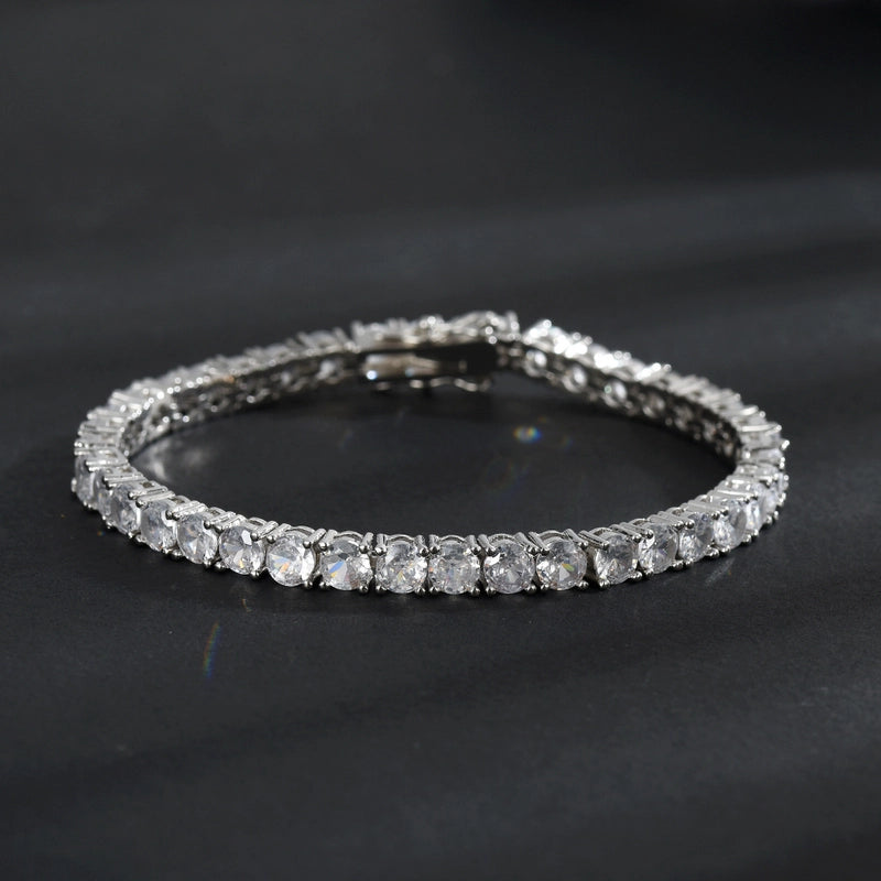 Explosions Tennis Chain Necklace Zircon Bracelet Fashion Brand Hip-hop Copper Plated 18K Gold Bracelet Jewelry For Men And Women