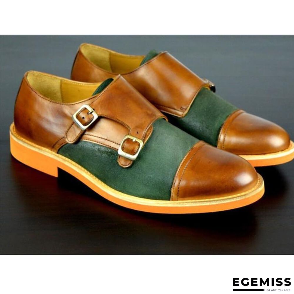 Men's Business Double Buckle Monk Shoes | EGEMISS