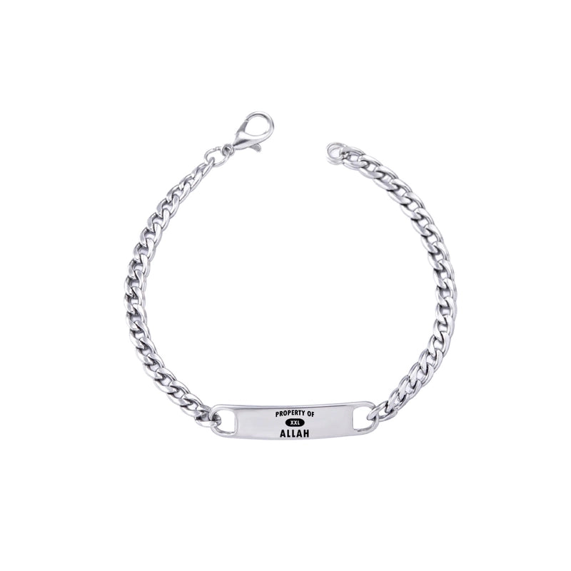 Muslim Allah Letter Stainless Steel Id Bracelet