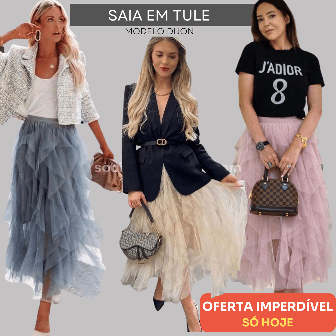 Saia de Tule - Modelo Dijon [OFERTA RELÂMPAGO] - Só HOJE