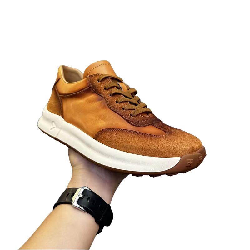 Handmade Retro Casual Platform Leather Sneakers DANRRIO.COM DANRRIO