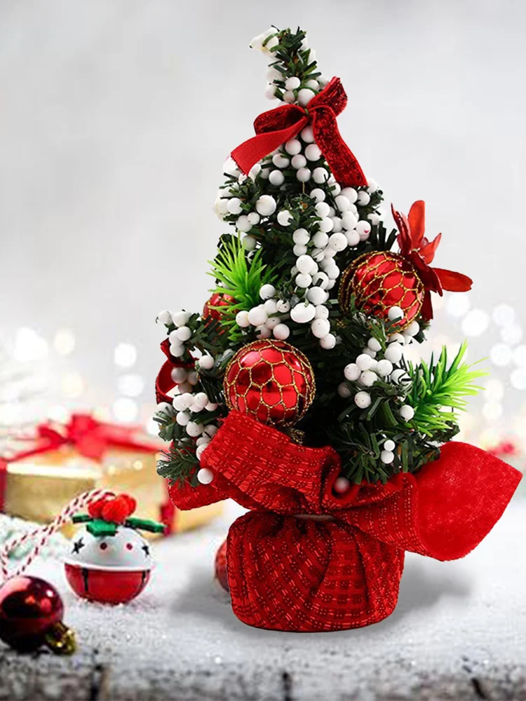 20cm Artificial Xmas Tree Great Gifts Tabletop Mini Tree Festival Party Supplies