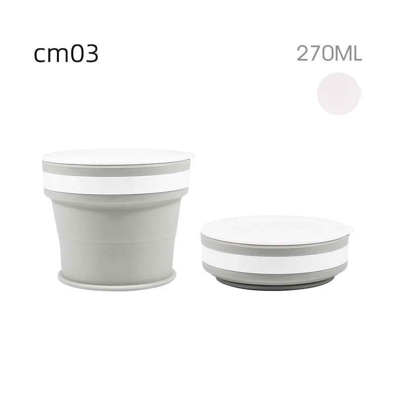 Silicone Folding Water Cup Custom Telescopic Coffee Cup Travel Camping Portable Gargle Cup Handy Cup Factory