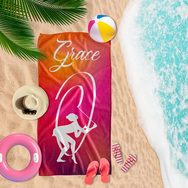 Personalized Gymnastics Beach Towel For Summer&Beach|DYTowel330