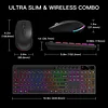 2.4G wireless keyboard & mouse set with card slot ergonomic power saving business office keyboard & mouse set