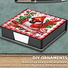 (US Local)5D DIY PU Cardinal Diamond Painting Notecard Box Gem Art Sticky Note Holder
