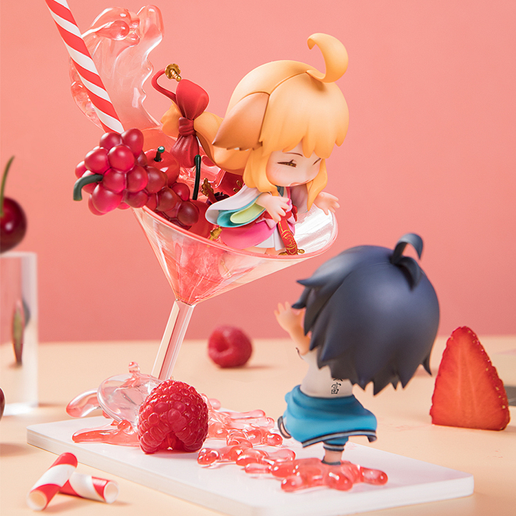 Fox Spirit Matchmaker Qing Cang Figure Q Ver: Tushan Susu & Bai Yuechu Fruit Cup