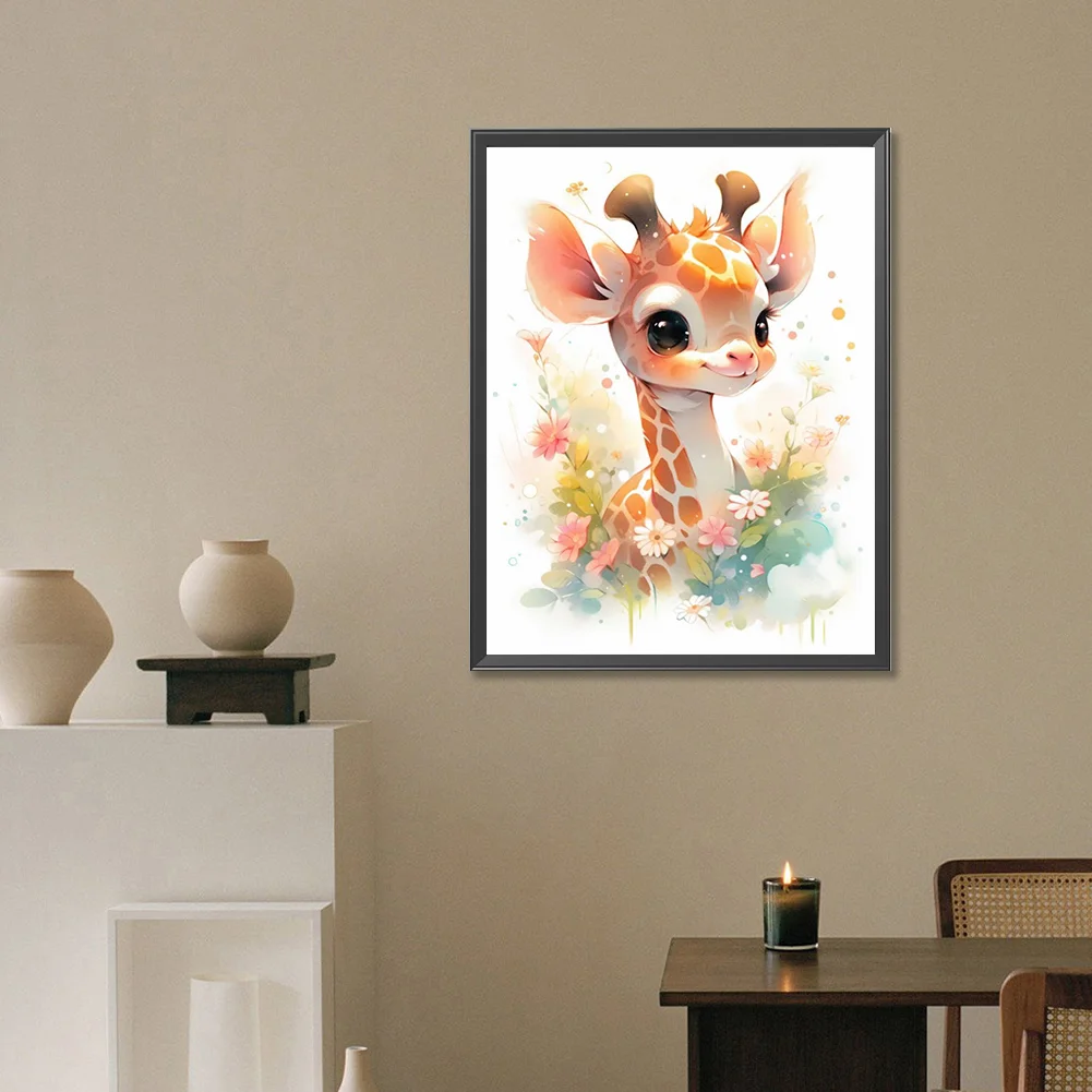 Diamond Painting - Full Round Drill - Giraffe(Canvas|30*40cm)
