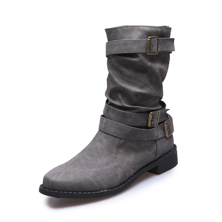 Women's Flat Heel Casual Vintage Boots