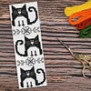 Cartoon Cat-11CT Stamped Cross Stitch Bookmark 18*6cm(Double Sided)