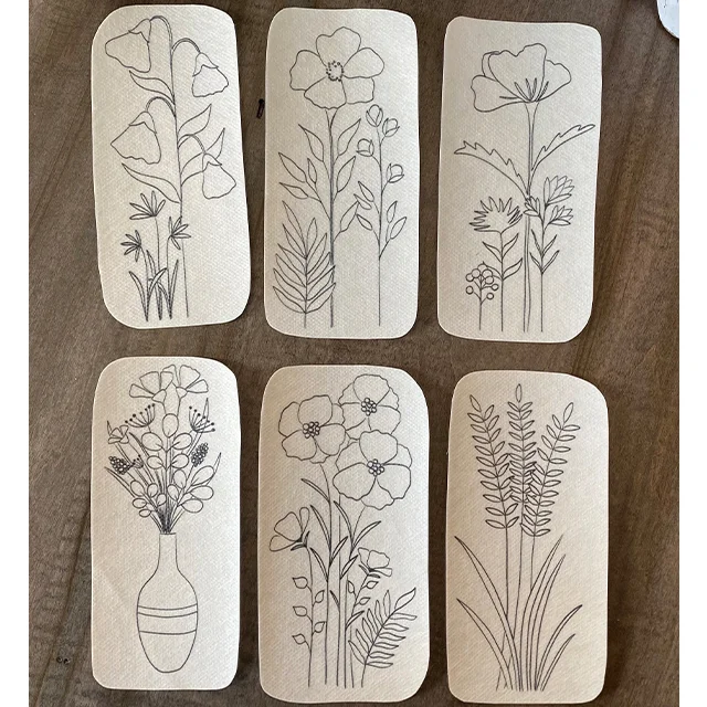 Garden Water Soluble Embroidery Pattern Sets