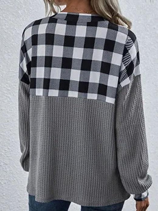 Women Half Sleeve V-neck Solid Color Dress