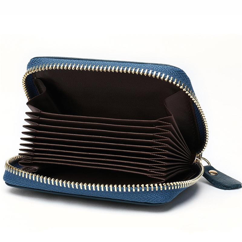 Mens Fashion Plain Vintage Zipper Wallets